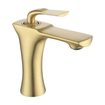 Wastafelkraan mat goud afgewerkt
