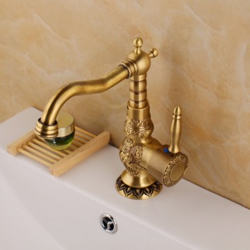 Wastafelkraan sierlijk brons