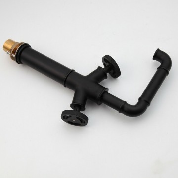 Wastafelkraan zwart hoog model