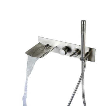 Waterval luxe badkraan geborsteld nikkel