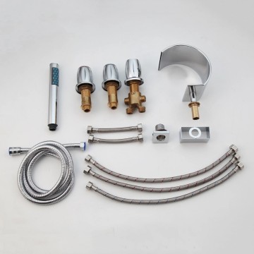 Watervalbadkraanswan chroom 1