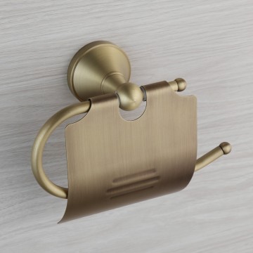 Wc papier houder brons