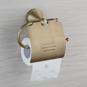 Wc rol houder brons afgewerkt