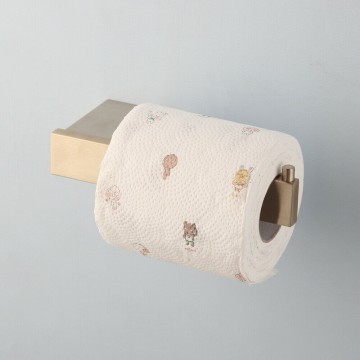 Wc rol houder mat goud