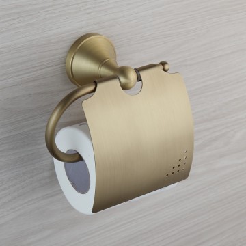 Wc rol houder nostalgisch brons