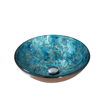 Ws82 waskom gehard glas blauw