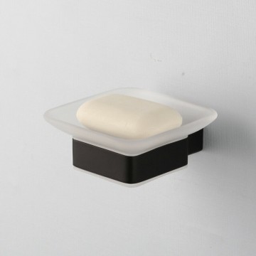 Zeepbakje vierkant zwart