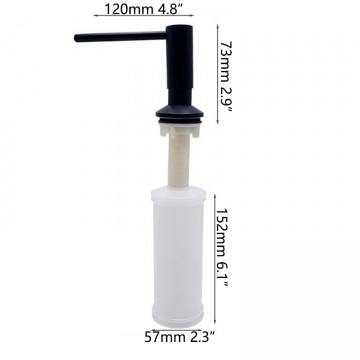 Zeepdispenser zwart inbouw 1