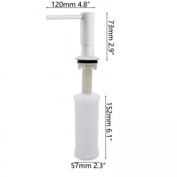 Zeeppomp inbouw wit 350ml 1