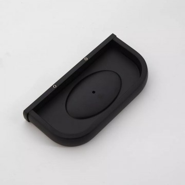 Zij aanzicht zwarte zeephouder badkamer