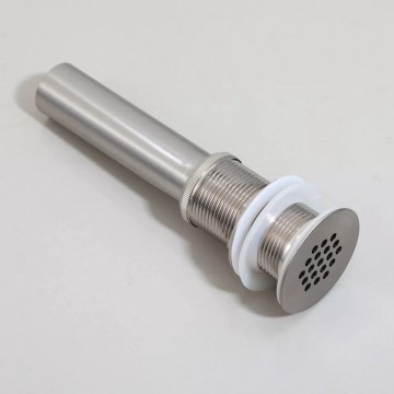 Zijaanzicht geborsteld nikkel afvoer