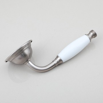 Zijaanzicht handdouche geborsteld nikkel