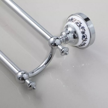 Zijkant nostalgisch chroom handdoekrek