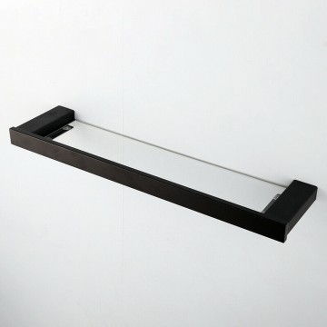 Zwart met glas planchet