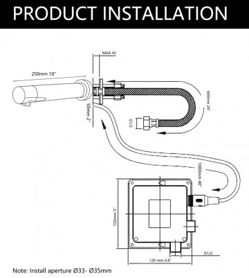 Zwart sensorkraan baltic zwart