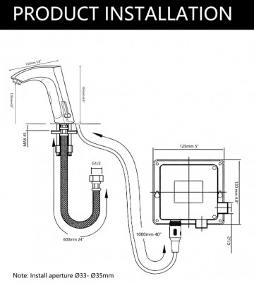 Zwart sensorkraan sz 137 0