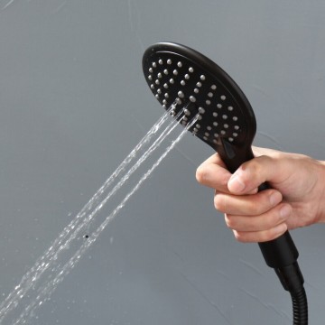 Zwarte handdouche 3 standen