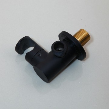 Zwarte handdouche houder voor muurbevestiging 0