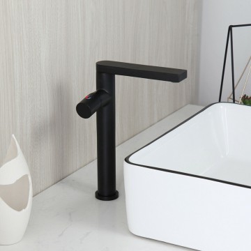 Zwarte hoge mengkraan modern