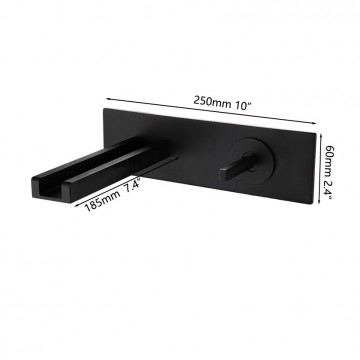 Zwarte muur kraan inbouw afmeting