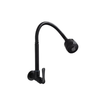 Zwarte muurkraan koud model