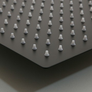 Zwarte regendouche 20cm