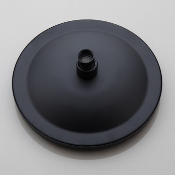 Zwarte ronde regendouche kop