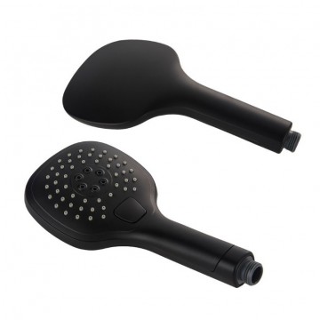 Zwarte thermostatische badkraan met glijstang 5