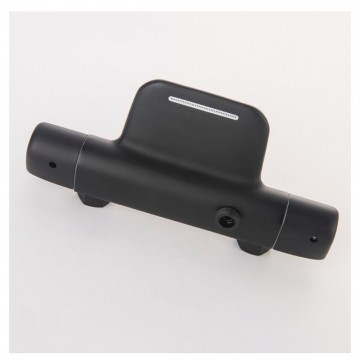 Zwarte thermostatische badkraan met glijstang 6