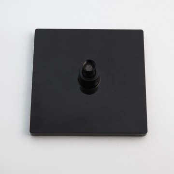 Zwarte vierkante regendouchekop