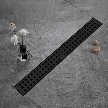 Zwarte vloerdrain onderaansluiting