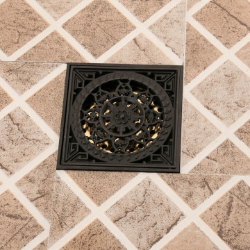 Zwarte vloerput doucheput onderaansluiting 1