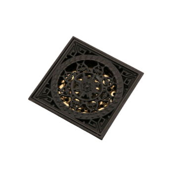 Zwarte vloerput doucheput onderaansluiting