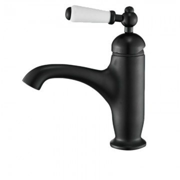 Zwarte wastafel mengkraan 1