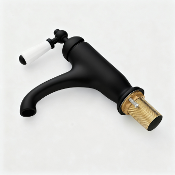 Zwarte wastafel mengkraan 3