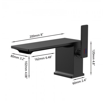 Zwarte wastafelkraan modern 1