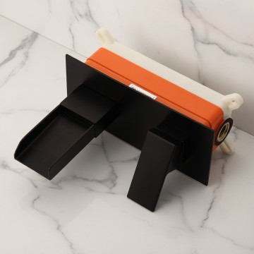 Zwarte watervalkraan inbouw b389 moderne inbouwkraan 10